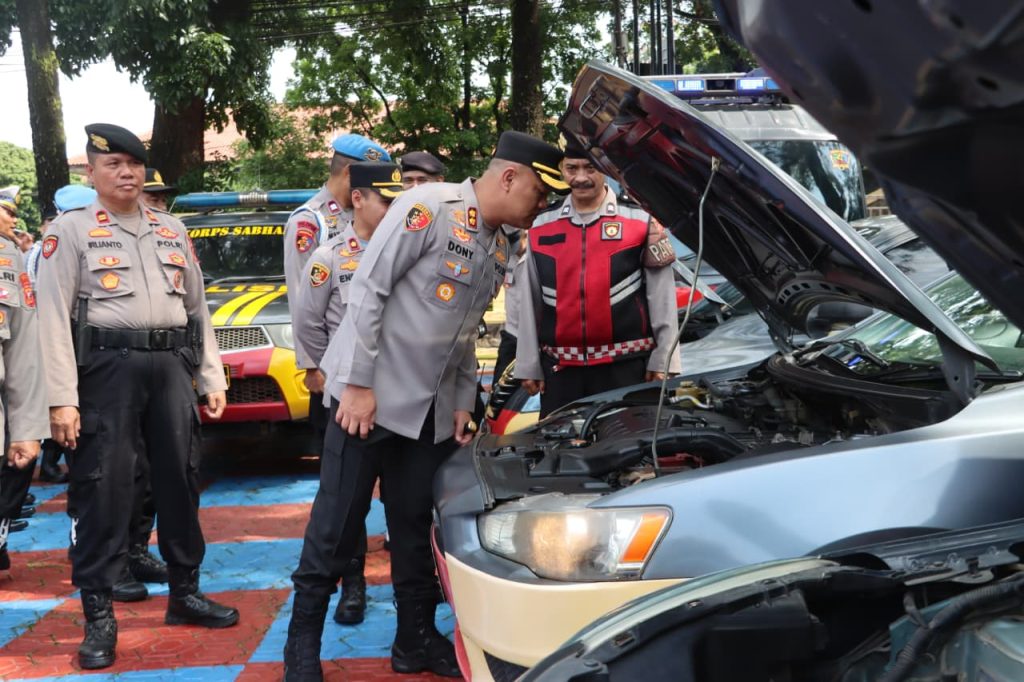 Jelang Natal dan Tahun Baru, Polres Subang Gelar Apel Pemeriksaan Kendaraan Dinas